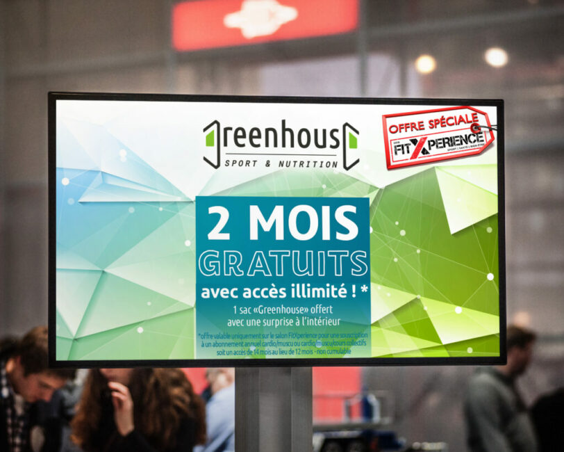 Greenhouse - Ecran promotionnel sur événement